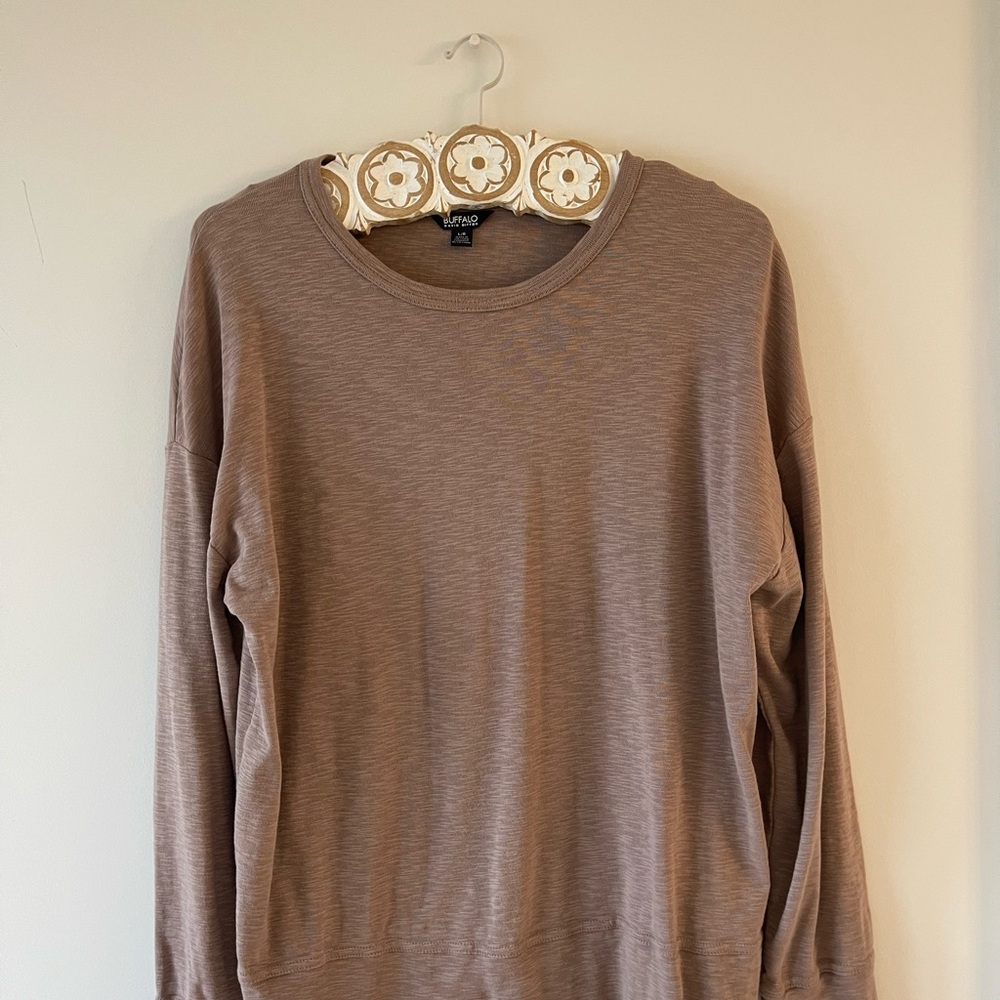 Buffalo David Bitton Taupe Crewneck Sweater